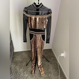 Rose gold Sequin Romper